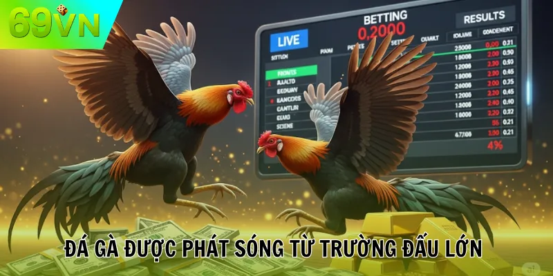 69VN Đá gà được phát sóng từ trường đấu lớn